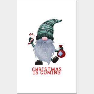 Gnome Christmas is coming Posters and Art